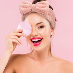 Soft Pink Spa Makeup Headband for Skincare Routines
